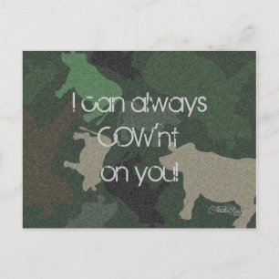 CaMOOflage Kuh Collage in grün Postkarte