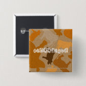 CaMOOflage Kuh Collage in Orange Button (Vorne & Hinten)