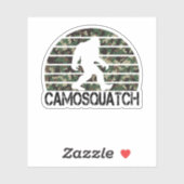 Camosquatch Funny Bigfoot Aufkleber (Blatt)