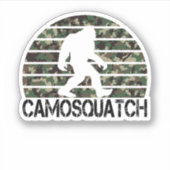 Camosquatch Funny Bigfoot Aufkleber (Vorderseite)