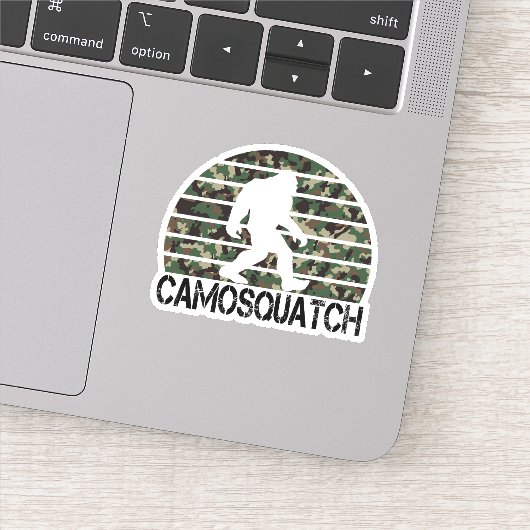 Camosquatch Funny Bigfoot Aufkleber (Detail)