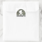 Camosquatch Funny Bigfoot Quadratischer Aufkleber (Tasche)