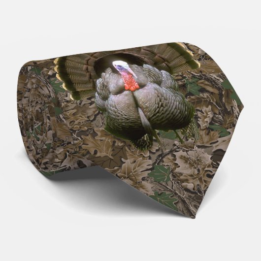 CamoTurkey Vorderansicht Krawatte (Gerollt)