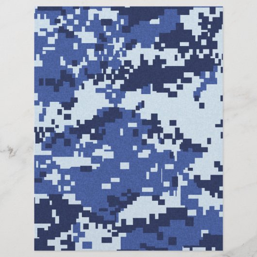 Camouflage02 BLUES WHITE CAMOUFLAGE PATTERN BACKGR Flyer (Vorne)