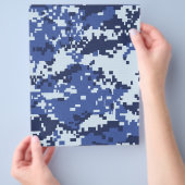 Camouflage02 BLUES WHITE CAMOUFLAGE PATTERN BACKGR Flyer (Hand)