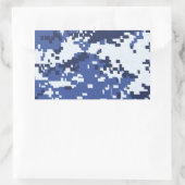 Camouflage02 BLUES WHITE CAMOUFLAGE PATTERN BACKGR Rechteckiger Aufkleber (Tasche)