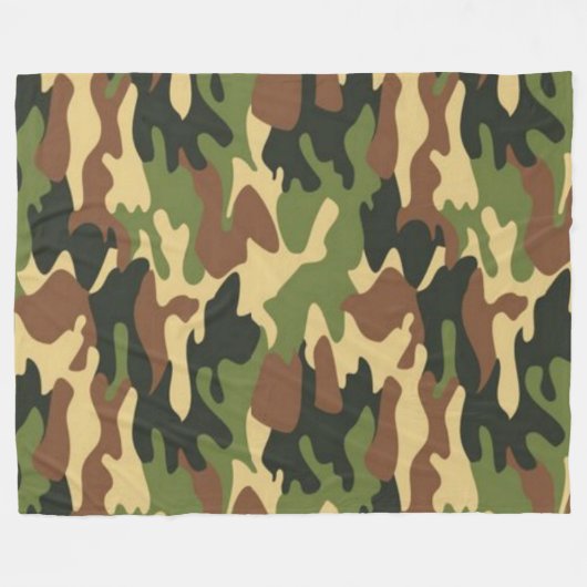 Camouflage 1 60x80 Fleece Blanket (Vorderseite (Horizontal))