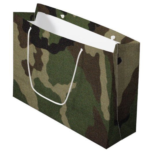 Camouflage 1 große geschenktüte (Vorderseite Schrägansicht)