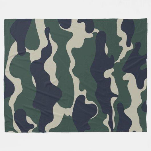 Camouflage 6 60x80 Fleece Blanket (Vorderseite (Horizontal))
