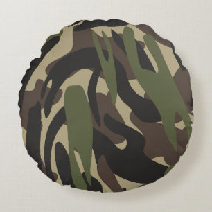 Camouflage 8 rundes kissen