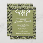 Camouflage-Abschluss Einladung (Vorne/Hinten)