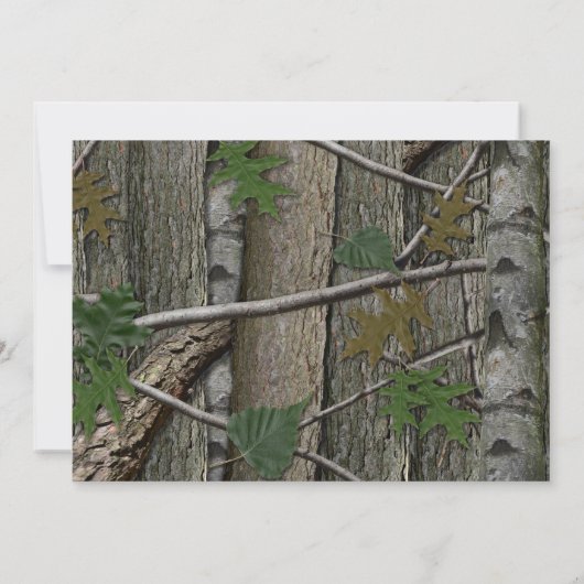 Camouflage Abschluss Foto Einladung (Rückseite)