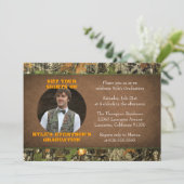 Camouflage Abschluss Foto Einladungen (Stehend Vorderseite)