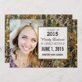 Camouflage Abschluss Personalisiert Ankündigung (Vorne/Hinten)