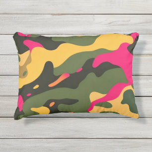 Camouflage Abstrakt Akzent Pillow Kissen Für Draußen