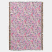 Camouflage Abstrakt rosa Muster Decke (Vorderseite Vertikal)