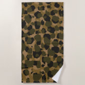 Camouflage Abstrakt Strandtuch (Vorderseite)