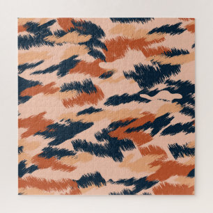 Camouflage Abstrakt: Vintages Nahtloses Tapete. Puzzle