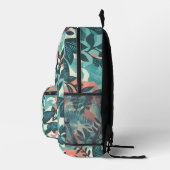 Camouflage Abstrakte Blätter Bedruckter Rucksack (Rechts)