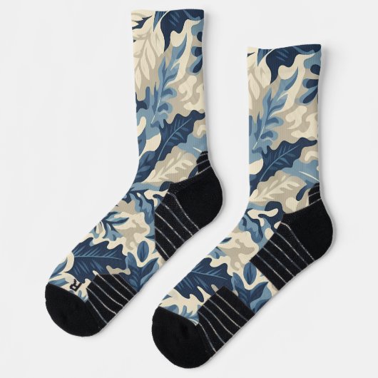 Camouflage Abstrakte Blätter Socken (Links)