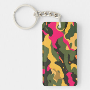 Camouflage Abstrakter AcrylSchlüsselanhänger Schlüsselanhänger