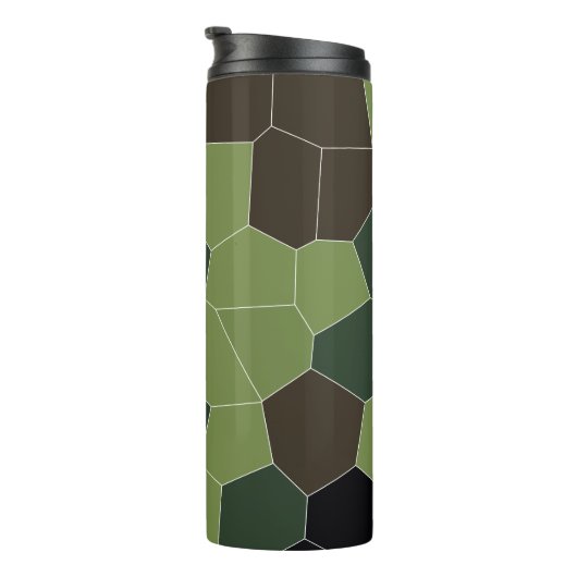 Camouflage Abstraktes Muster Thermosbecher (Nach rechts gedreht)