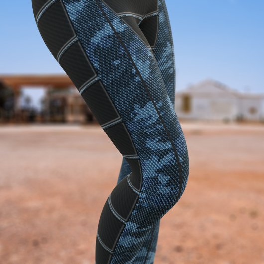 Camouflage Action Blue Cosplay Kostüme Leggings