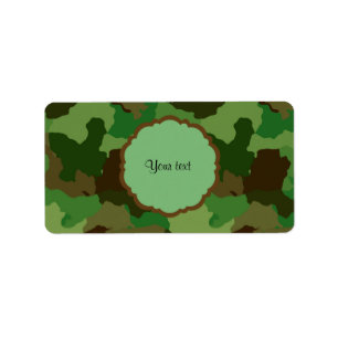 Camouflage Adressaufkleber