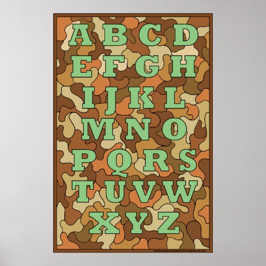 Camouflage Alphabet Poster (Vorne)