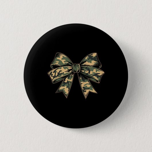 Camouflage Alte Camouflage Bow Camouflage Coquette Button (Vorderseite)