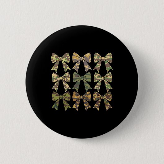 Camouflage Alte Camouflage Bow Camouflage Coquette Button (Vorderseite)