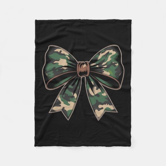 Camouflage Alte Camouflage Bow Camouflage Coquette Fleecedecke (Vorderseite)