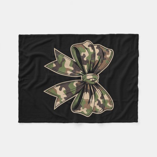 Camouflage Alte Camouflage Bow Camouflage Coquette Fleecedecke (Vorderseite (Horizontal))