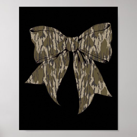 Camouflage Alte Camouflage Bow Camouflage Coquette Poster (Vorne)