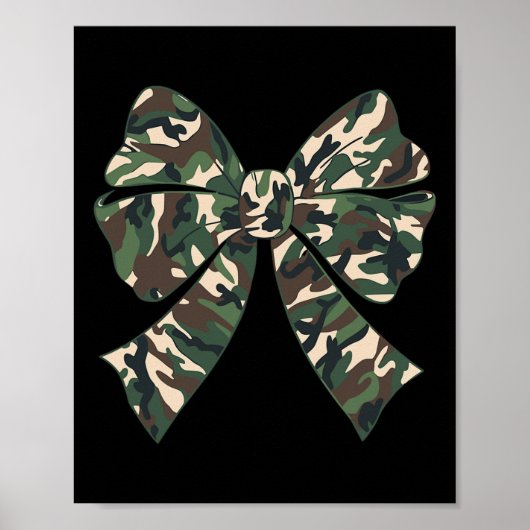 Camouflage Alte Camouflage Bow Camouflage Coquette Poster (Vorne)