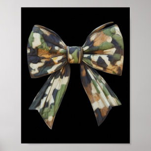 Camouflage Alte Camouflage Bow Camouflage Coquette Poster