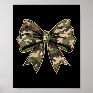 Camouflage Alte Camouflage Bow Camouflage Coquette Poster