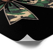 Camouflage Alte Camouflage Bow Camouflage Coquette Poster (Ecke)