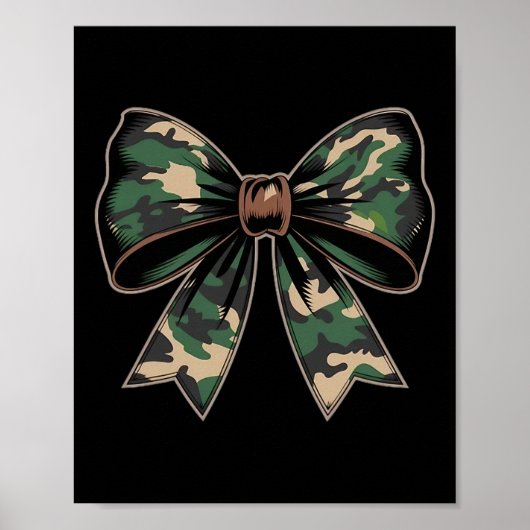 Camouflage Alte Camouflage Bow Camouflage Coquette Poster (Vorne)