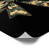 Camouflage Alte Camouflage Bow Camouflage Coquette Poster (Ecke)