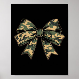 Camouflage Alte Camouflage Bow Camouflage Coquette Poster