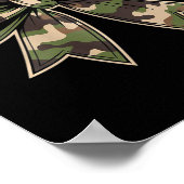 Camouflage Alte Camouflage Bow Camouflage Coquette Poster (Ecke)