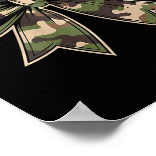 Camouflage Alte Camouflage Bow Camouflage Coquette Poster (Ecke)