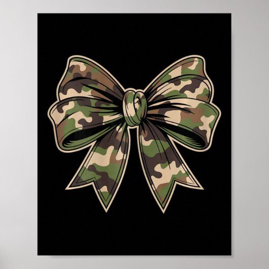 Camouflage Alte Camouflage Bow Camouflage Coquette Poster (Vorne)
