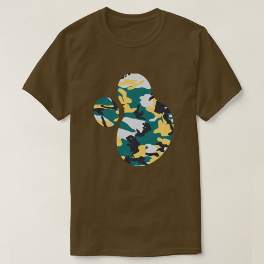 Camouflage am See Muster Paint Platsch v2 T-Shirt (Design vorne)