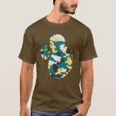 Camouflage am See Muster Paint Platsch v2 T-Shirt (Vorderseite)