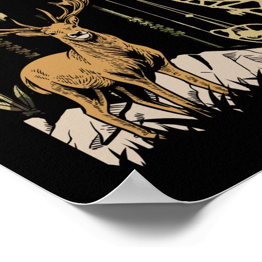 Camouflage American Flag Bowhunting Bow Archery De Poster (Ecke)