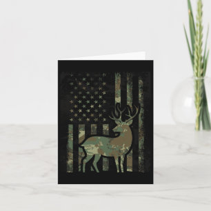 Camouflage American Flag Buck Jagd Geschenk für di Karte