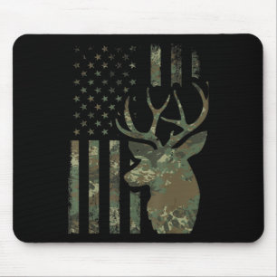 Camouflage American Flag Buck Jagd Geschenk für El Mousepad