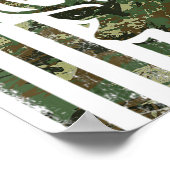 Camouflage American Flag Buck Jagd Geschenk für El Poster (Ecke)